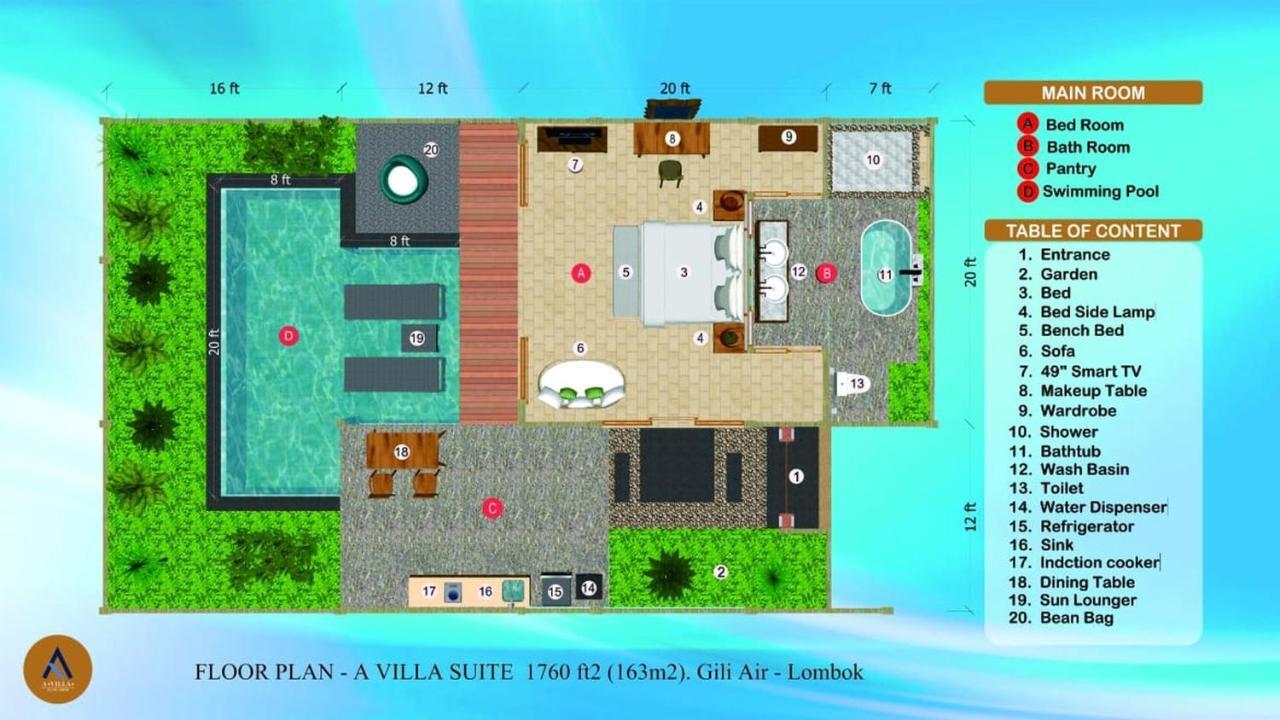 A Villa Gili Air Buitenkant foto